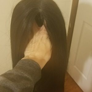 Brand new black wig (lace front )